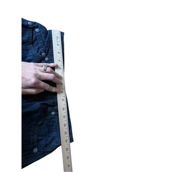 Affliction Jeans Mens 28x30 Blue Ace Slim Straight Button Fly Wrinkle Rinse Wash - Picture 6 of 9